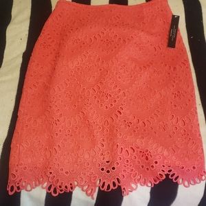 Coral Scallop Lace Skirt